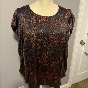 Torrid Elegant Black and Orange Women's Top